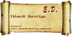 Ekhardt Dorottya névjegykártya